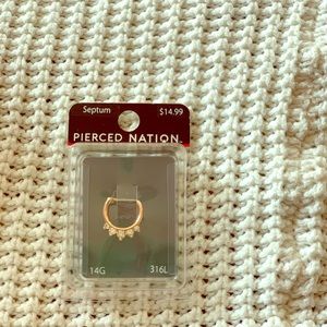 Gold Jewel 14G Septum Clicker Jewelry
